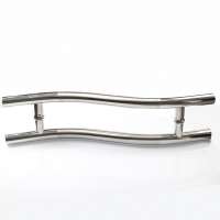 E978D High Quality Finish Anti Rust Tempered Glass Door Stainless Steel Pull Handle