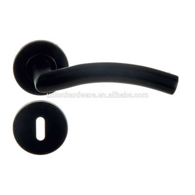 Wholesale DIN standard Stainless Steel matt black door handle,black door handles interior,door handle zinc