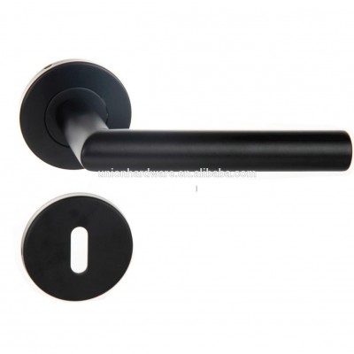 Wholesale Stainless Steel black door handle lock,door lever handle black,matt black door handle