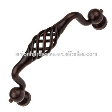 Wholesale artistic birdcage cabinet handle in oil rubbed bronze finish,drawer handle,antique furniture handle