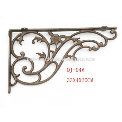 Cast iron shelf bracket decorative,metal shelf bracket for American market