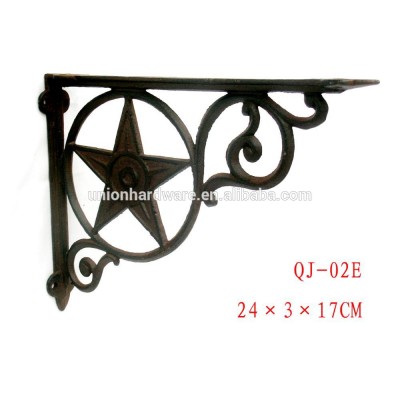 Cast iron decorative wall mount bracket,shelf bracket,metal shelf bracket