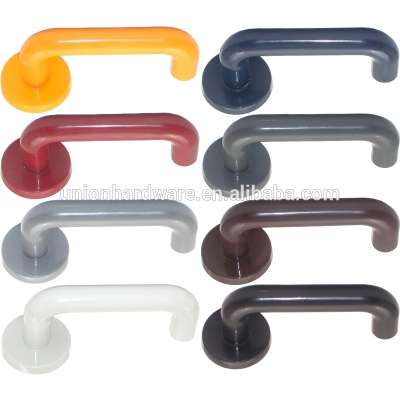 European Modern U shape plastic door handle with escutcheon,door pull handle