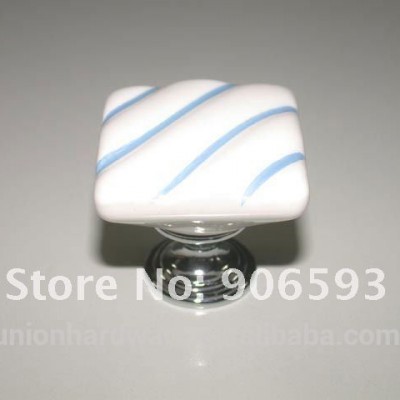 Wholesale Porcelain pastoralism painting square furniture knob, handle and knob